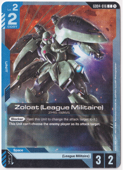 Zoloat (League Militaire) single card from Gundam Card Game