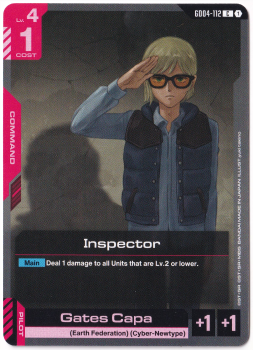 Inspector single card from Gundam Card Game