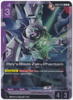 Rey's Blaze Zaku Phantom single card from Gundam Card Game