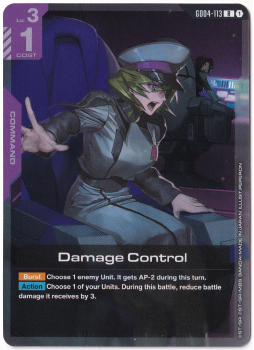 Damage Control single card from Gundam Card Game