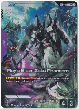 Rey's Blaze Zaku Phantom (R+) single card from Gundam Card Game