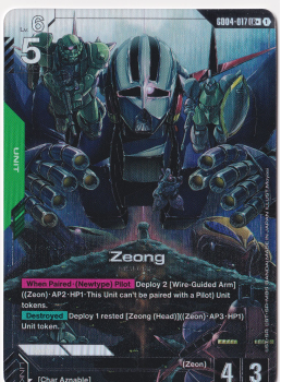 Zeong (LR+) single card from Gundam Card Game