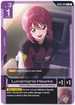 Lunamaria Hawke single card from Gundam Card Game