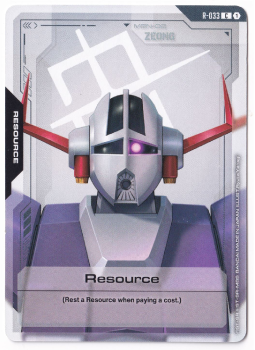 Resource single card from Gundam Card Game