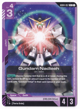 Gundam Nadleeh single card from Gundam Card Game