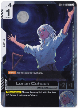 Loran Cehack single card from Gundam Card Game