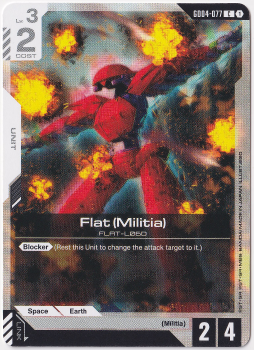 Flat (Militia) single card from Gundam Card Game