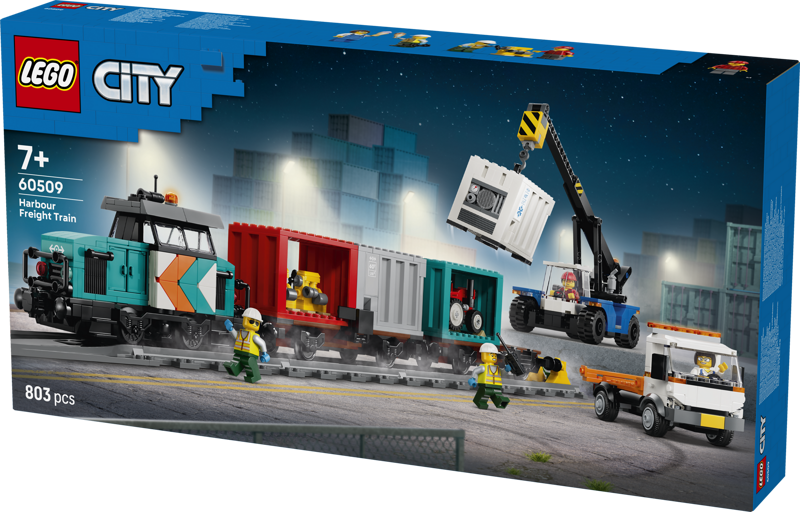 LEGO City Harbour Freight Train With Crane Truck 60509 lego-city-harbour-freight-train-with-crane-truck-60509