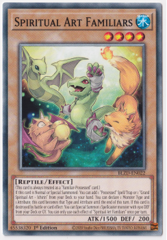 Spiritual Art Familiars (Common) single card from Yu-Gi-Oh!