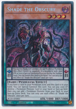 Shade the Obscure (Secret Rare) single card from Yu-Gi-Oh!