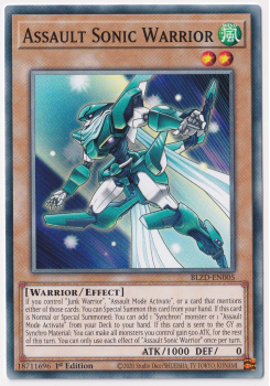 Assault Sonic Warrior (Common) single card from Yu-Gi-Oh!