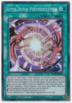 Super Duper Polymerization (Super Rare) single card from Yu-Gi-Oh!