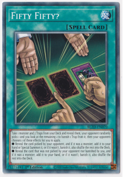 Fifty Fifty? (Common) single card from Yu-Gi-Oh!