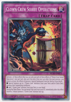 Clown Crew Soiree Operations (Common) single card from Yu-Gi-Oh!