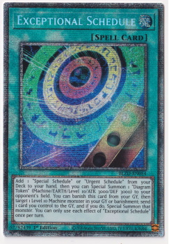 Exceptional Schedule (Starlight Rare) single card from Yu-Gi-Oh!
