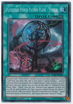 Plundered Power Patron Plane - Vidolia (Super Rare) single card from Yu-Gi-Oh!