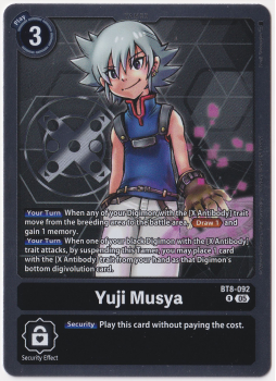 Yuji Musya single card from Digimon Card Game