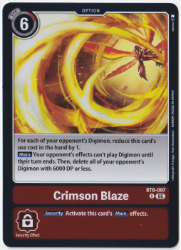 Crimson Blaze single card from Digimon Card Game