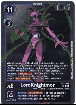 LordKnightmon single card from Digimon Card Game