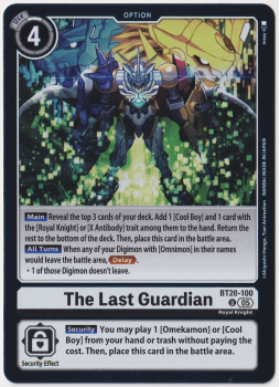 The Last Guardian single card from Digimon Card Game