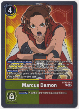 Marcus Damon single card from Digimon Card Game