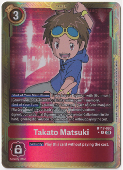 Takato Matsuki (ALTERNATIVE ART) single card from Digimon Card Game