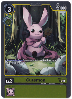 Cutemon single card from Digimon Card Game