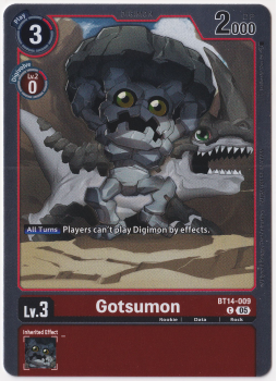Gotsumon single card from Digimon Card Game