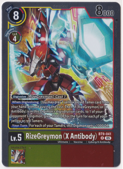 RizeGreymon (X Antibody) single card from Digimon Card Game