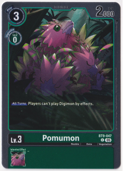 Pomumon single card from Digimon Card Game