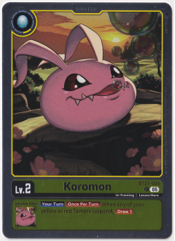 Koromon single card from Digimon Card Game