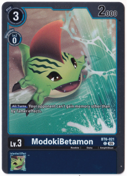 ModokiBetamon single card from Digimon Card Game
