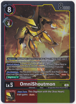 OmniShoutmon single card from Digimon Card Game