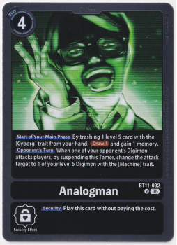 Analogman single card from Digimon Card Game