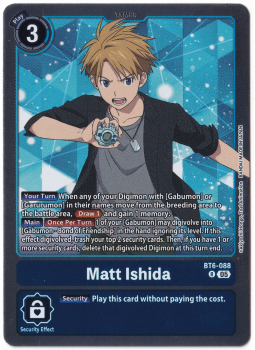 Matt Ishida single card from Digimon Card Game