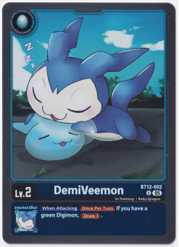 DemiVeemon single card from Digimon Card Game