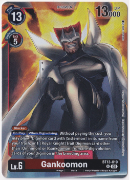 Gankoomon single card from Digimon Card Game
