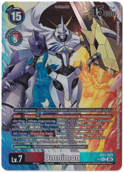 Omnimon single card from Digimon Card Game