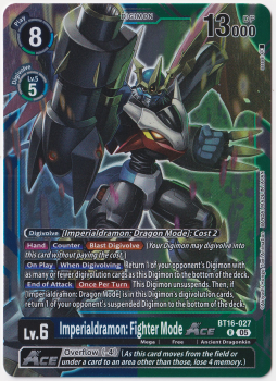 Imperialdramon: Fighter Mode ACE single card from Digimon Card Game