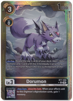 Dorumon (ALTERNATIVE ART) single card from Digimon Card Game