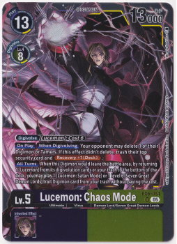 Lucemon: Chaos Mode single card from Digimon Card Game