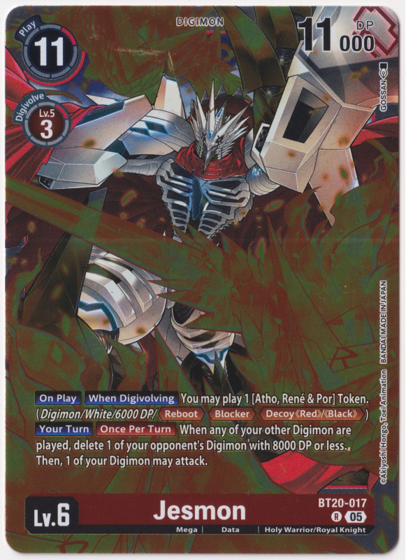 Jesmon : BT20-017 DIGIMON GENERATION - Digimon Card Game Single Card Jesmon : BT20-017 DIGIMON GENERATION - Digimon Card Game Single Card