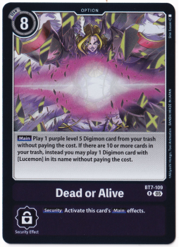 Dead or Alive single card from Digimon Card Game