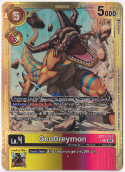GeoGreymon (ALTERNATIVE ART) single card from Digimon Card Game