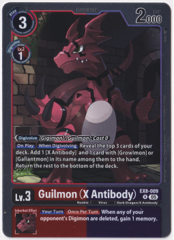 Guilmon (X Antibody) single card from Digimon Card Game