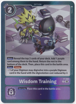 Wisdom Training single card from Digimon Card Game