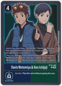 Davis Motomiya & Ken Ichijoji single card from Digimon Card Game