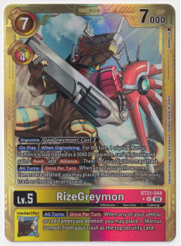 RizeGreymon (ALTERNATIVE ART) single card from Digimon Card Game