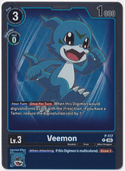 Veemon single card from Digimon Card Game