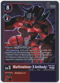 WarGrowlmon (X Antibody) single card from Digimon Card Game